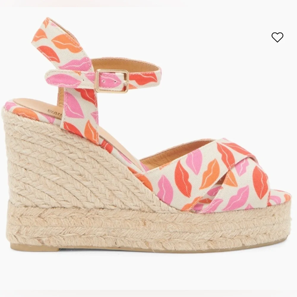 Castañer X Diane Von Furstenberg Blaudell Wedge Espadrilles Rose Multi